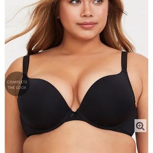 Black Torrid 360 back smoothing plunge bra 48C